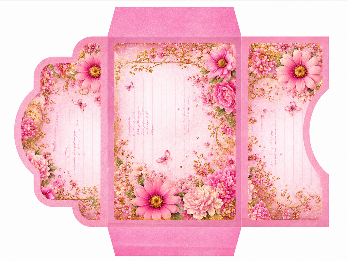 20-Sheet 6x6 Pink and Gold Marble Scrapbooking Kit, Luxury Floral & Filigree Journaling Paper, 6x6 Decorative Craft Paper for DIY Project