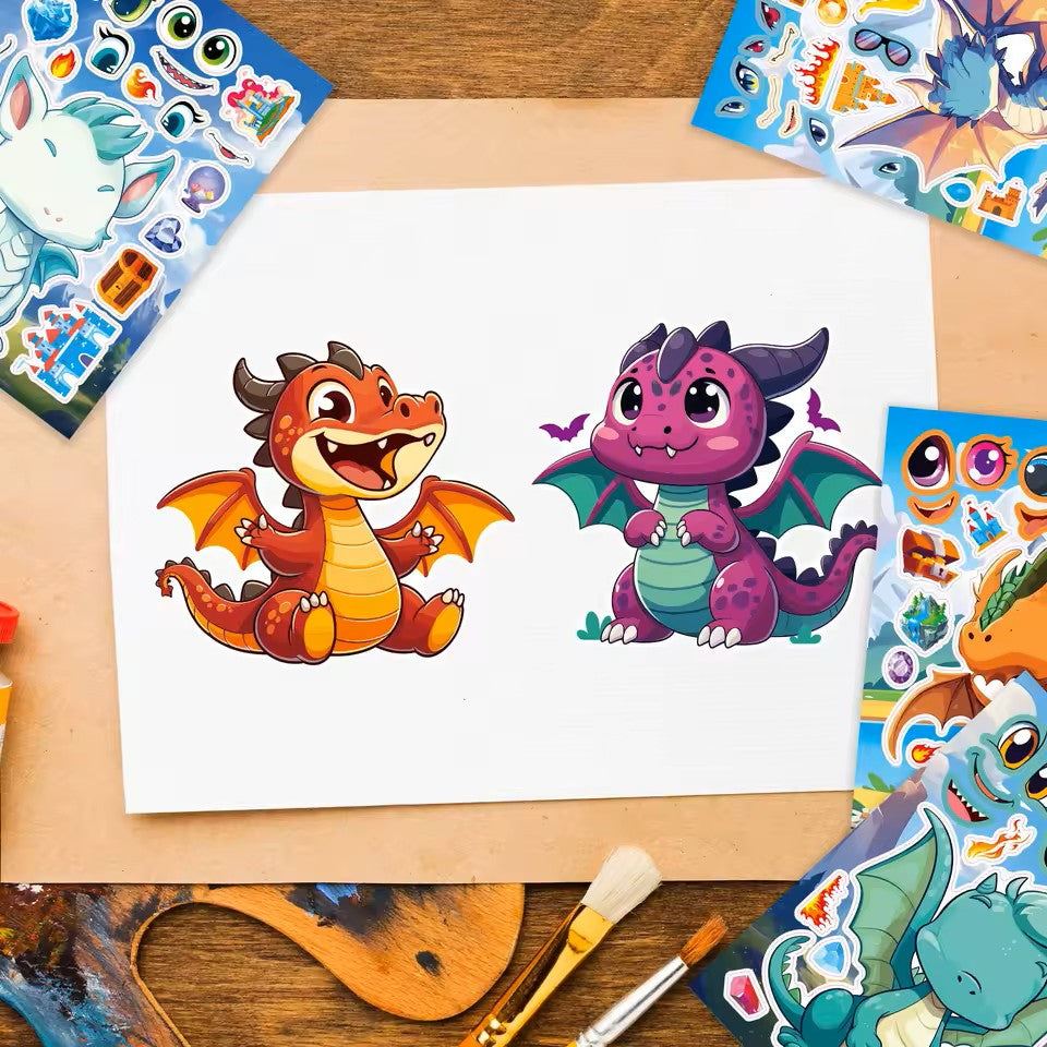Make A Face Dragon Stickers