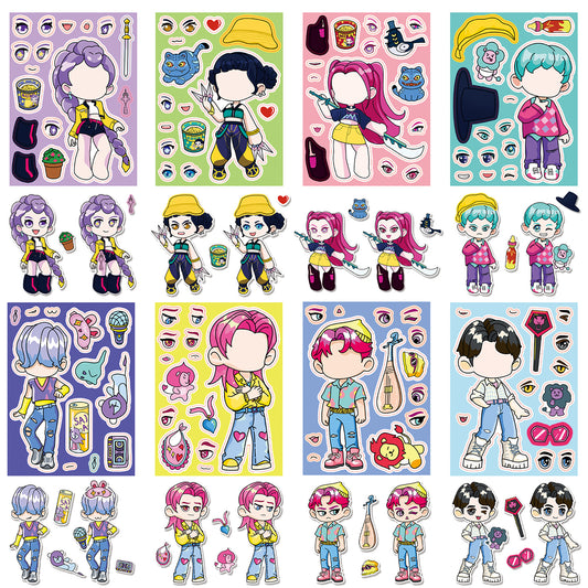 16-Sheet K-Pop Demon Hunter Sticker Pack