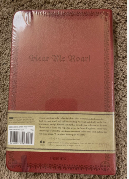 Game of Thrones Hardcover Journal