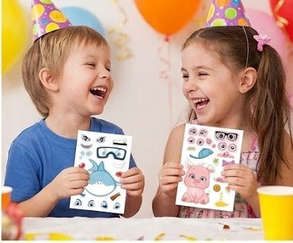 Assorted Make-a-Face Mix and Match Stickers for Goodie Bag fillers and Party Favors.