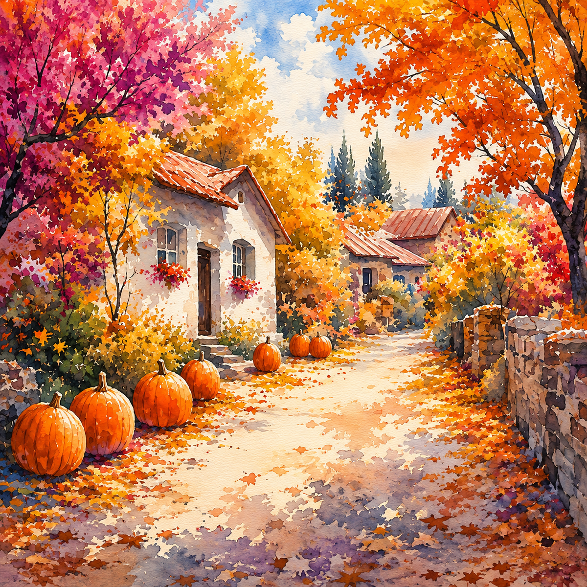 FISSARE CRAFTS Autumn Haven — Fall Scrapbook Paper & Journaling Collection | 30 Sheets | 6×6 & 8×8