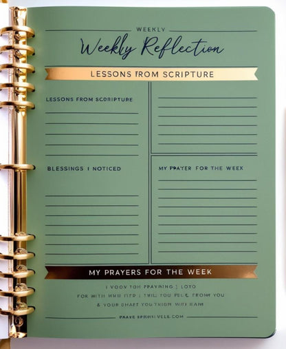 Reflections of Grace Faith Journaling Kit – 25 Scripture, Prayer & Reflection Pages 8.5x11