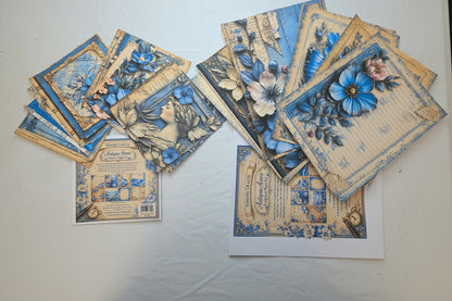 Collection of decorative greeting cards with floral designs on a light surface