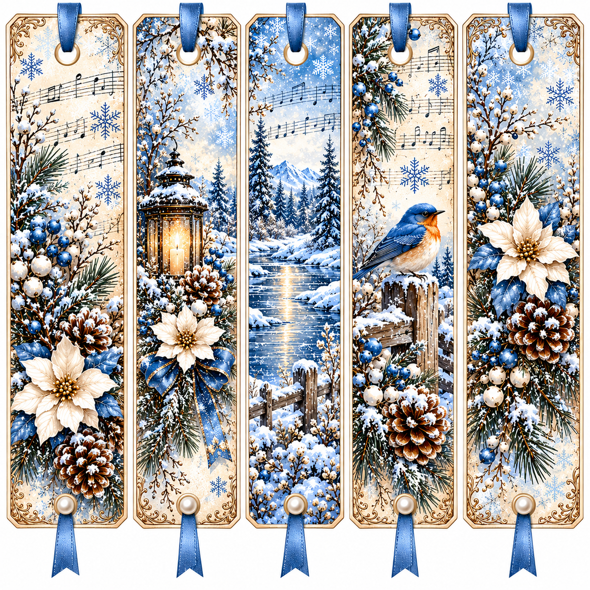 Frosted Melodies 6x6 Winter Scrapbook Paper Set – 30 Sheets