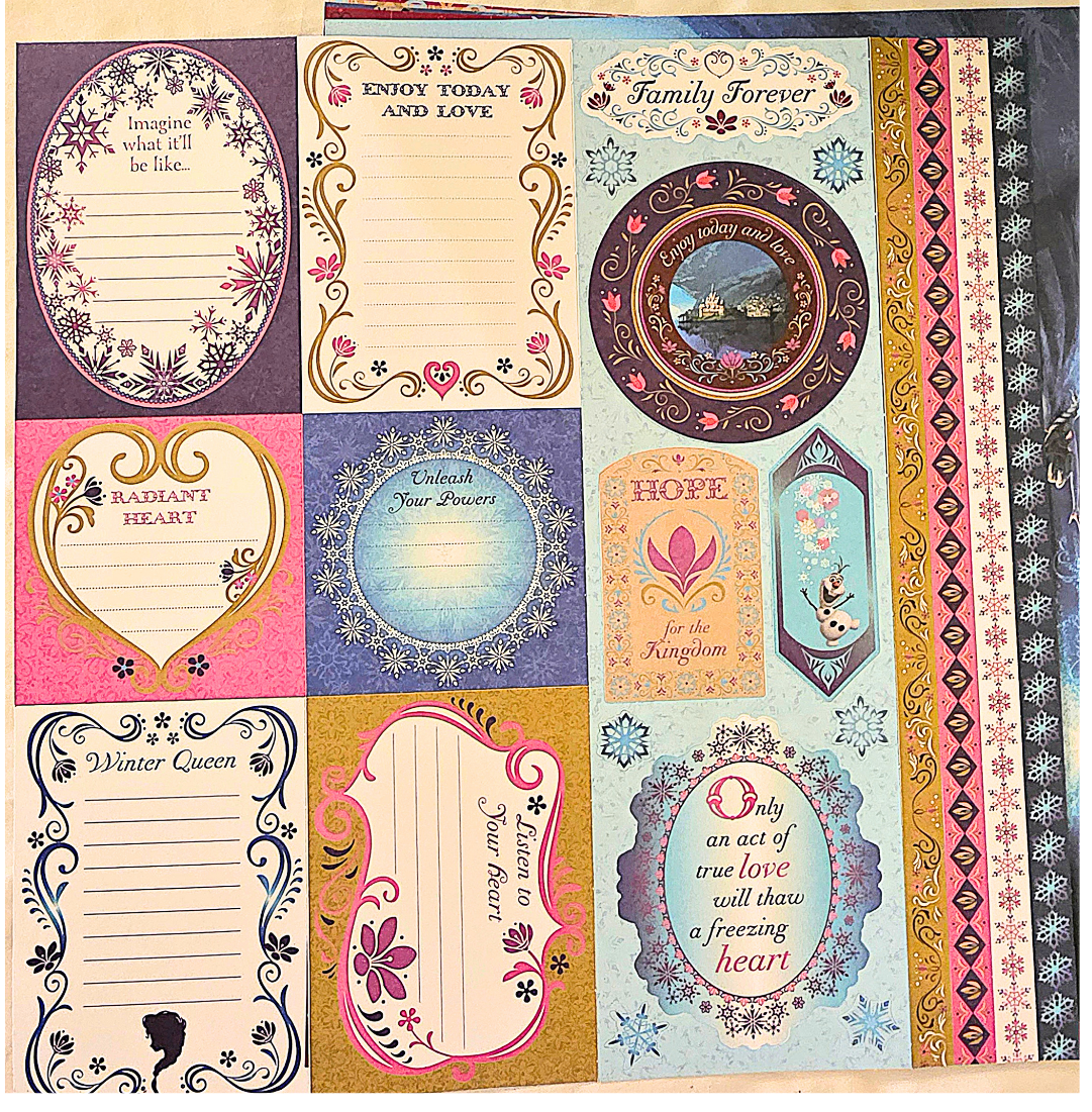 Disney Frozen Complete Scrapbooking Set - 111 Stickers, 23 Die Cuts, 6 Printed Papers