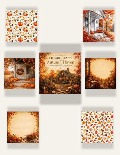 Fall Scrapbook & Junk Journal Paper Bundle | FISSARE Crafts