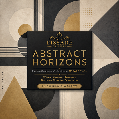 FISSARE Crafts Abstract Horizons Craft Paper — 40 Premium Sheets