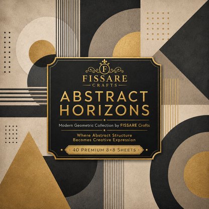 FISSARE Crafts Abstract Horizons Craft Paper — 40 Premium Sheets