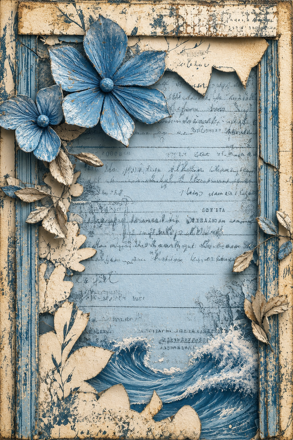 Pink & Blue Scrapbook Paper Bundle – Antique Azure and Pink Opulence Decorative Paper Sets for Journaling, Scrapbooking & Paper Crafts