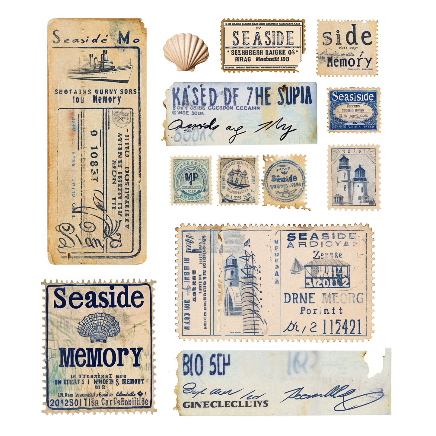 Coastal Bliss Scrapbook Paper Set – Beach & Nautical Decorative Sheets for Journaling, Scrapbooking, Card Making & Paper Crafts