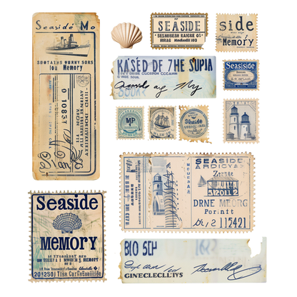 Coastal Bliss Scrapbook Paper Set – Beach & Nautical Decorative Sheets for Journaling, Scrapbooking, Card Making & Paper Crafts