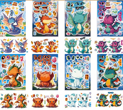 Make A Face Dragon Stickers