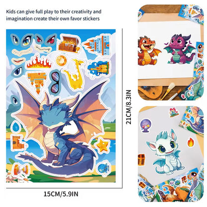 Make A Face Dragon Stickers