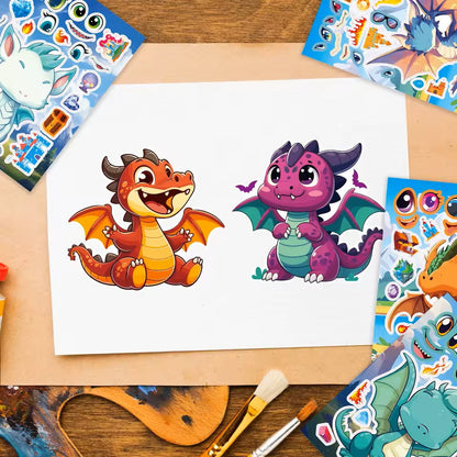 Make A Face Dragon Stickers