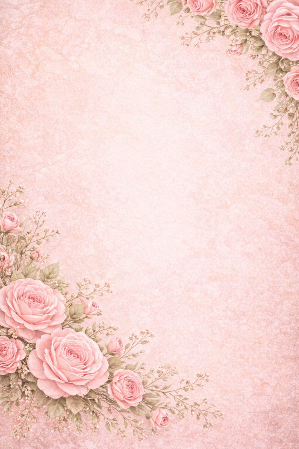 Pink floral design on a light pink background