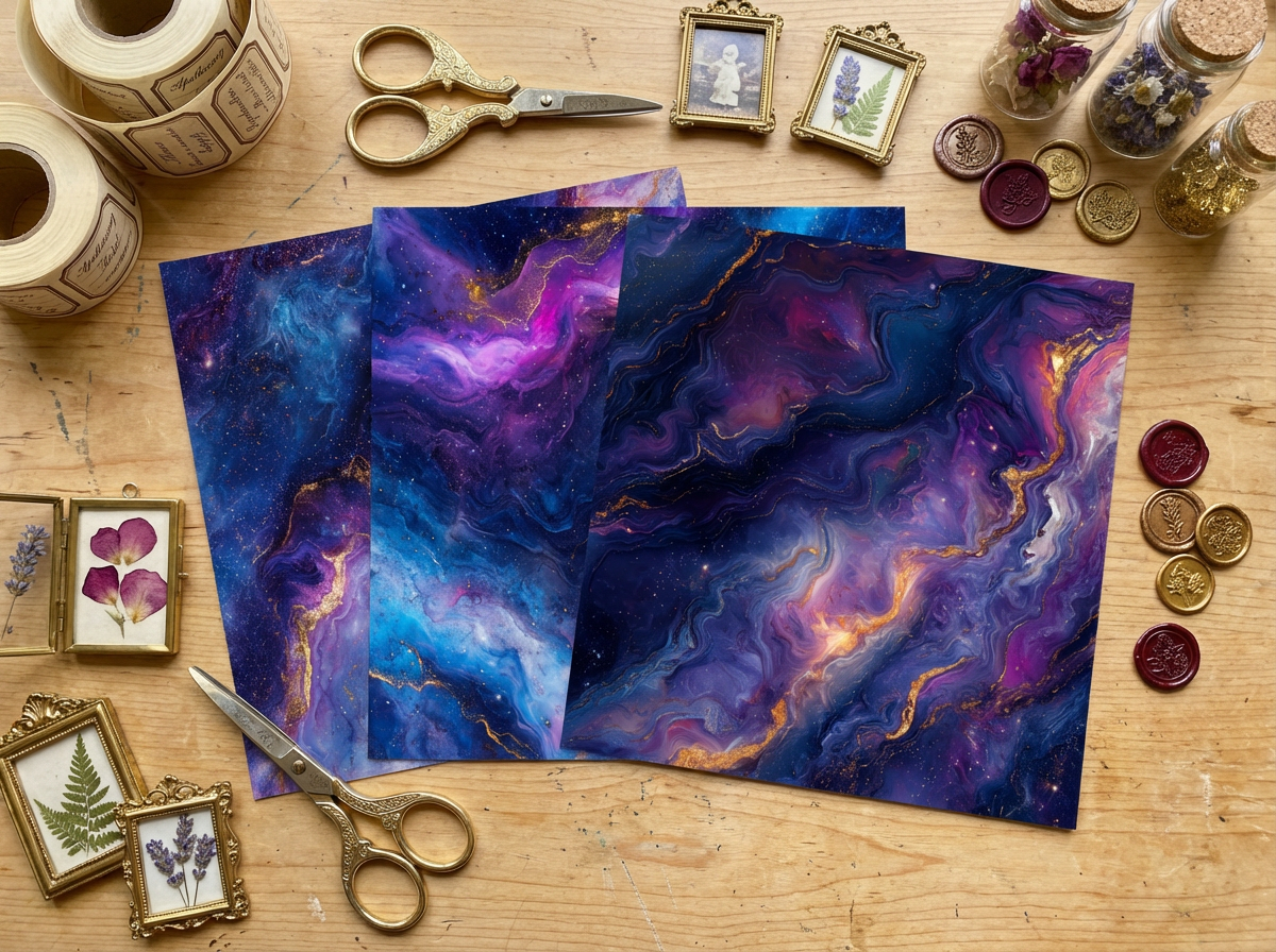 Designer Marble Scrapbook Paper Collection 6x6