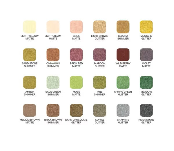 KINGART Earth Tone Gel Pens - 24 Pack Soft Grip Pens for Adult Coloring & Journaling (2.0mm Cartridge)