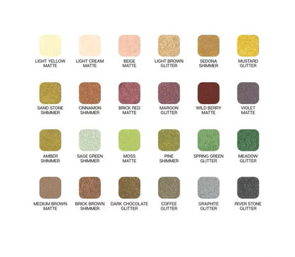 KINGART Earth Tone Gel Pens - 24 Pack Soft Grip Pens for Adult Coloring & Journaling (2.0mm Cartridge)