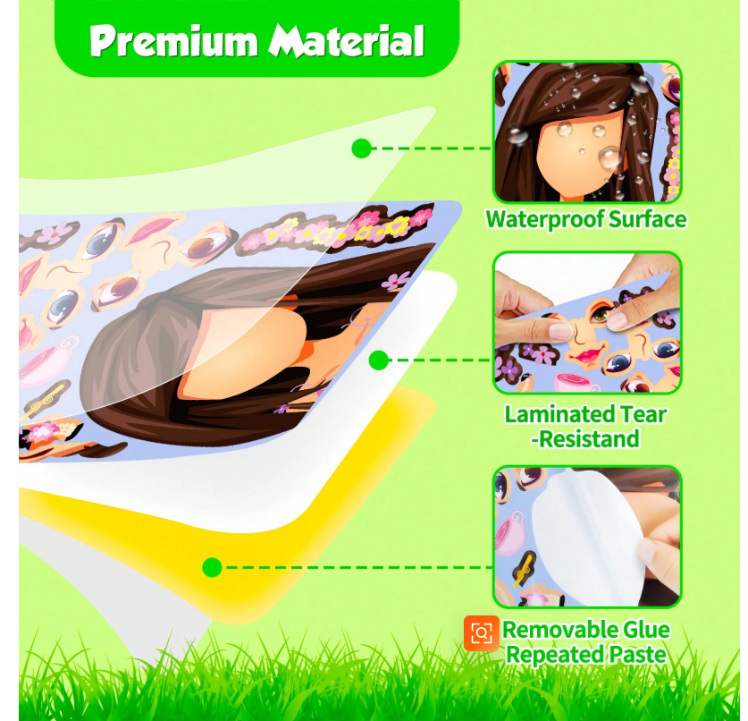 Princess Make-a-Face Sticker Pack (6 Sheets)