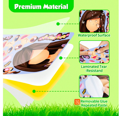 Princess Make-a-Face Sticker Pack (6 Sheets)