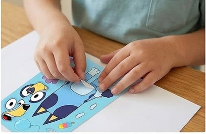 24 Sheet Make-a- Face Stickers Featuring Bluey