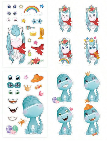 Assorted Make-a-Face Mix and Match Stickers  for Goodie Bag fillers and Party Favors.