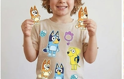 24 Sheet Make-a- Face Stickers Featuring Bluey
