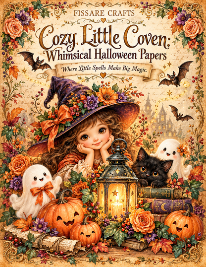 Cozy Little Coven Halloween scrapbook paper collection
