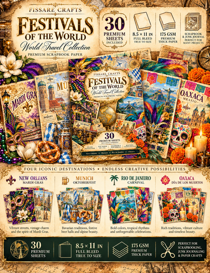 Festivals of the World scrapbook paper specifications and destinations