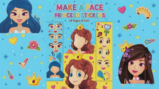 Princess Make-a-Face Sticker Pack (6 Sheets)