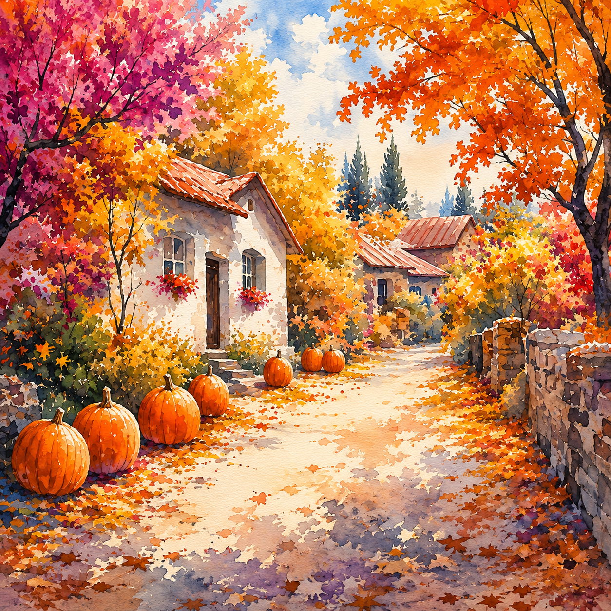 FISSARE CRAFTS Autumn Haven — Fall Scrapbook Paper & Journaling Collection | 30 Sheets | 6×6 & 8×8