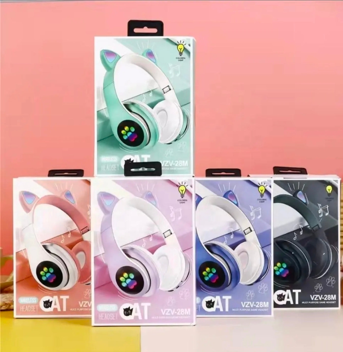 Cat Ears Bluetooth 5.0 Foldable Stereo Headset