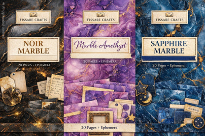 Marble Scrapbook Paper Collection – Luxury Marble Decorative Paper Sets for Journaling, Scrapbooking, Card Making & Paper Crafts