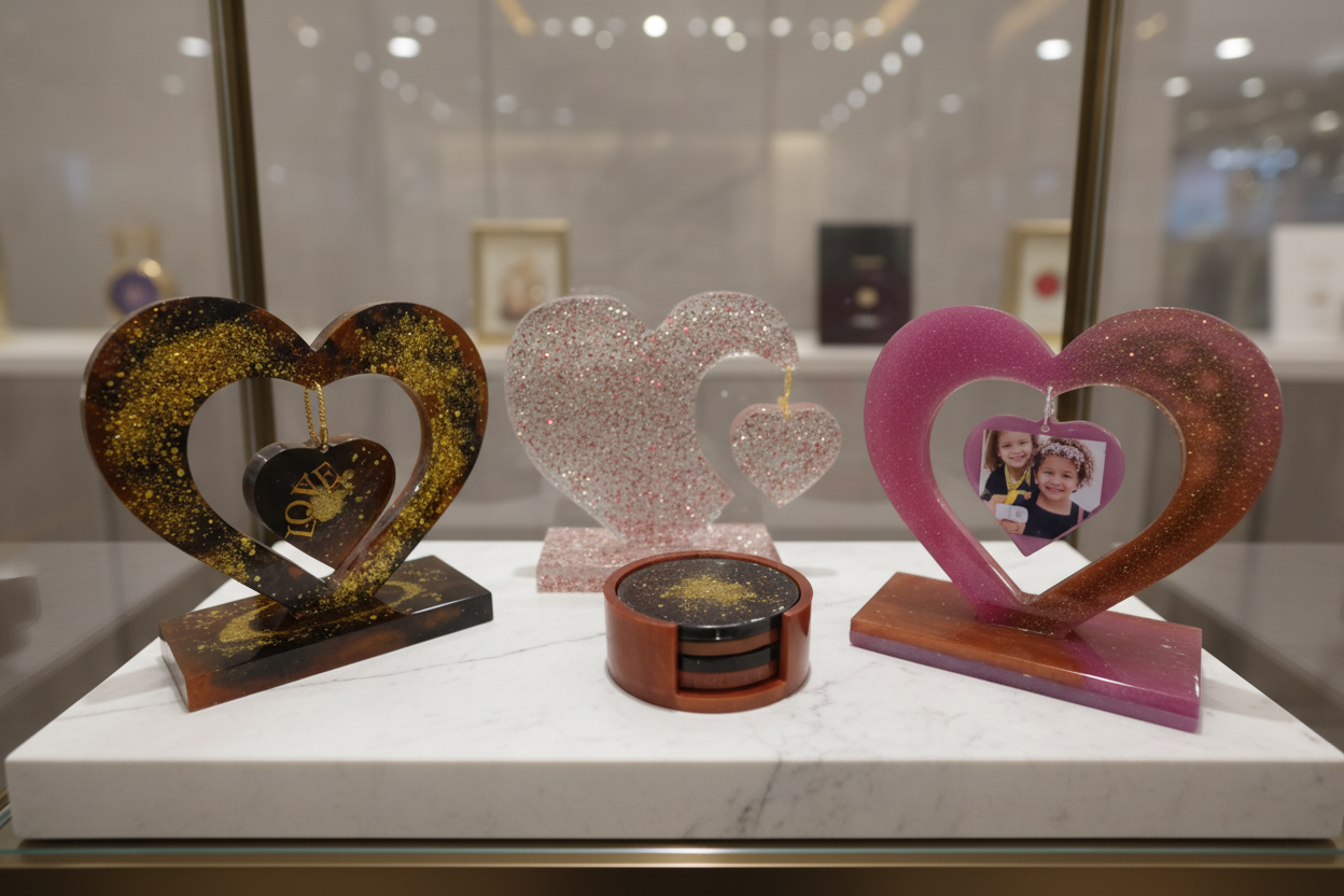 Custom Hand Crafted Resin Hearts