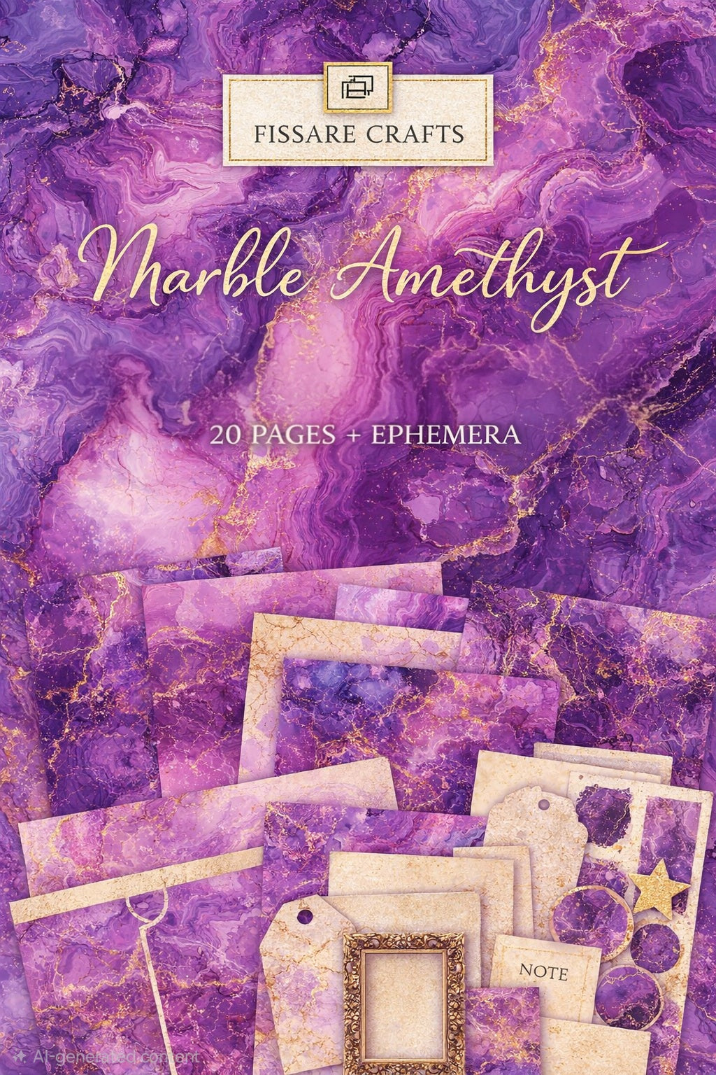 Marble Scrapbook Paper Collection – Luxury Marble Decorative Paper Sets for Journaling, Scrapbooking, Card Making & Paper Crafts
