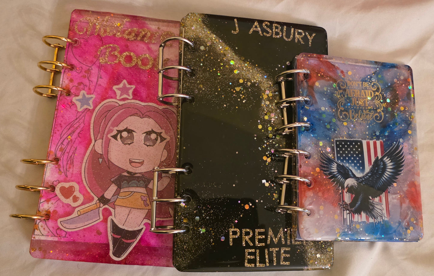 Personalized Custom Resin 3 Ring Binder Journal