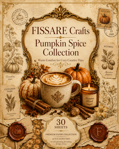 Pumpkin Spice Collection — 30‑Sheet Scrapbook & Journaling Set